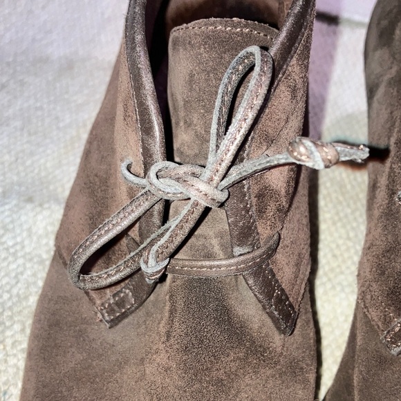 Sessun size 41 women’s soft suede leather Booties dark brown lace up - Picture 13 of 15